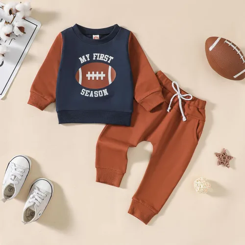 Miniatura 3 de Hoanselay Conjunto de sudadera de manga larga con capucha y pantalones de otoño e invierno para bebé niño
