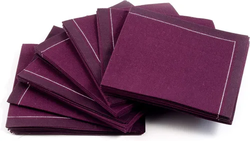 Miniatura 14 de Five Star Napkins Servilletas plegables de algodón para cóctel, bebidas, postres, bares, fiestas, eventos, vacaciones, bodas, fiestas, 8 x 8 Azul