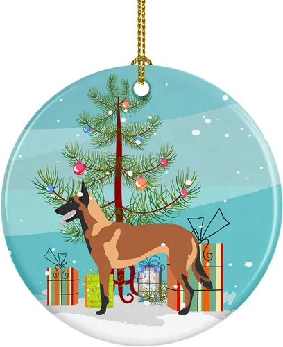 Miniatura 78 de Caroline's Treasures American Toy Fox Terrier - Adorno de cerámica de Navidad para colgar en el árbol de Navidad, decoración para el hogar, Navidad