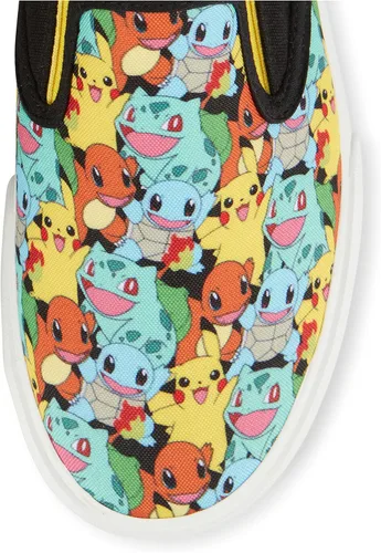 Miniatura 4 de Pokemon Zapatos sin cordones Pikachu para niños, tenis sin cordones Pikachu para niños, tenis sin cordones de lona Pikachu Charmander Bulbasaur