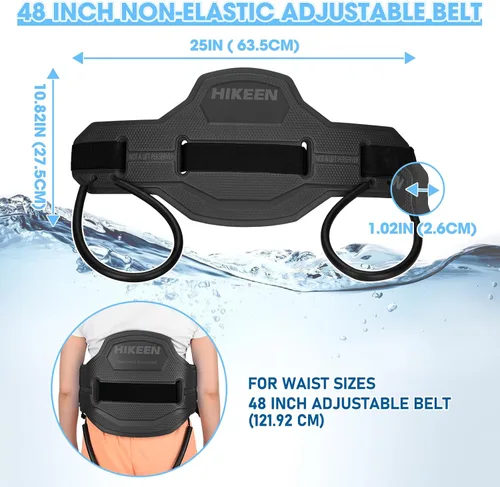 Miniatura 3 de Cinturón flotante para natación, aeróbicos acuáticos con correas de fijación, cinturón de flotación para piscina, fitness y terapia de entrenamiento