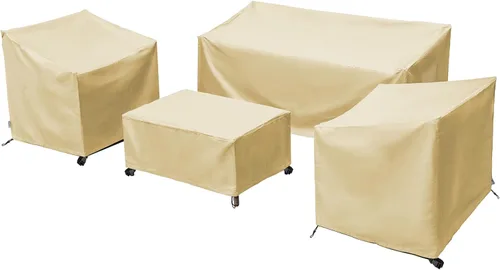 Miniatura 12 de Fundas para Muebles de Patio, Funda para Muebles de Exterior Impermeable, Fundas de Juego de Muebles de Patio para Juego de Conversación al Aire