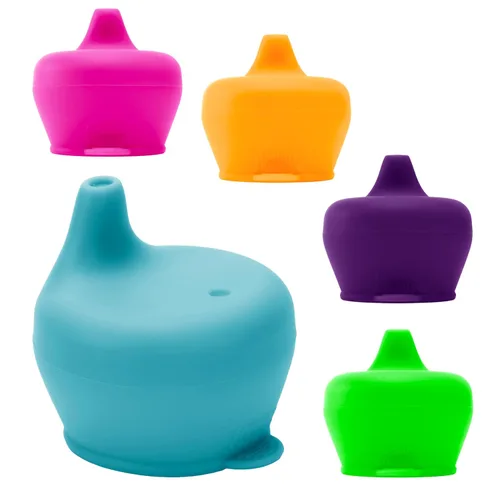 Miniatura 7 de Healthy Sprouts Tapas de silicona para tazas – A prueba de derrames, se adapta a cualquier taza, sin BPA, duraderas y suaves para bebés y niños
