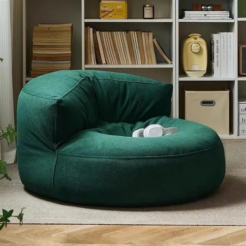 SXBCyan Funda para puf de felpilla gruesa y suave, para niños y adultos, sin relleno, lavable, asiento esquinero, puf, muebles otomanos (color verde
