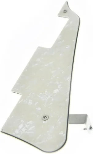 Miniatura 60 de KAISH Golpeador de guitarra Abalone Pearl LP con soporte de acero inoxidable negro y tornillos de montaje de acero para USA Les Paul