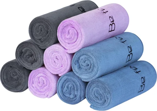 Toallas de microfibra para gimnasio de tamaño grande súper suaves para ejercicio, fitness, deportes, entrenamiento, 380-GSM 15-pulgadas x