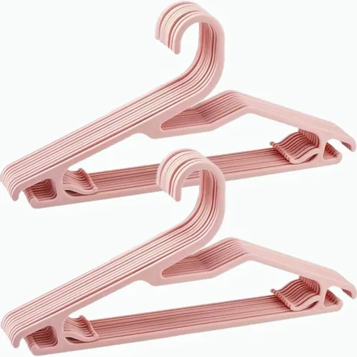Miniatura 15 de VSV stoage Perchas transparentes de 16 pulgadas, paquete de 40 perchas de plástico para armario de adultos, perchas delgadas brillantes con gancho
