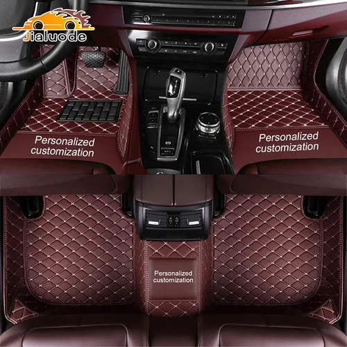 Miniatura 13 de Alfombrillas Personalizadas para Automóvil que se Ajustan al 95% de Todos los Climas, Alfombra de Cuero de Lujo con Patrón de Diamante, Alfombrillas