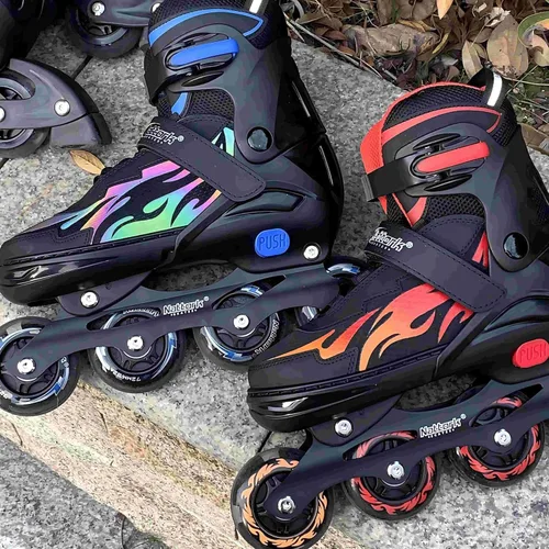 Miniatura 6 de Nattork Patines en línea ajustables para niños y adultos, para interiores y exteriores, con 8 ruedas iluminadas para niños y niñas de 4 a 16 años