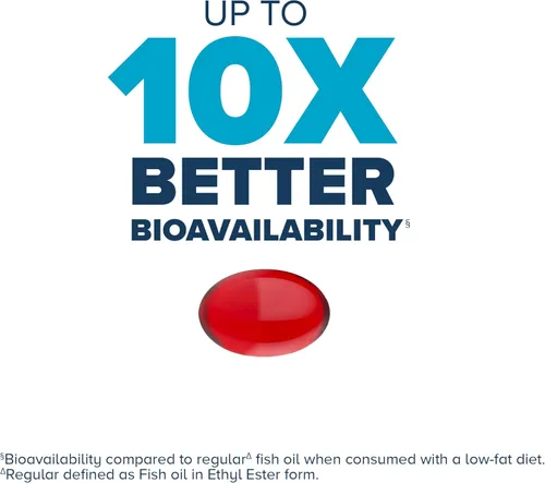 Miniatura 3 de Qunol Complejo avanzado de krill y aceite de pescado Omega 3, 10 veces mejor biodisponibilidad, dosis de una píldora, 250 mg de EPA y DHA, apoya