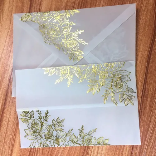 Miniatura 3 de LUCKY STAR 25 juegos de tarjetas de invitaciones de boda con sobres, hojas interiores en blanco para despedida de soltera, fiesta de bebé, Lámina