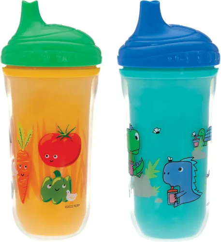 Miniatura 4 de Nuby No-Spill Insulated Hard Spout 9 oz Cup, Colors/Prints May Vary,2 Count (Pack of 1)