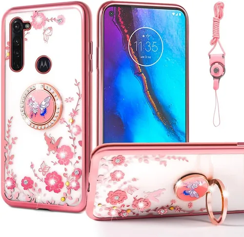 Miniatura 9 de Funda para Moto G Stylus (2020) Linda funda de silicona delgada de TPU de lujo con purpurina para Motorola G Stylus 2020 - Oro rosa