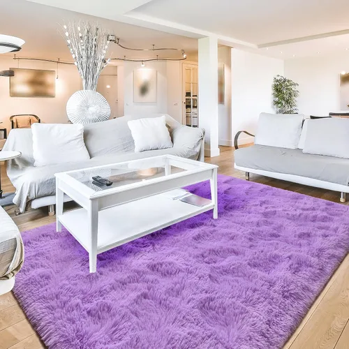 Miniatura 16 de Terrug Alfombra Corredor Negra Esponjosa para Dormitorio, 2x6 Pies Lindas Alfombras de Área de Pelo Largo para Pasillo, Alfombra de Felpa Suave