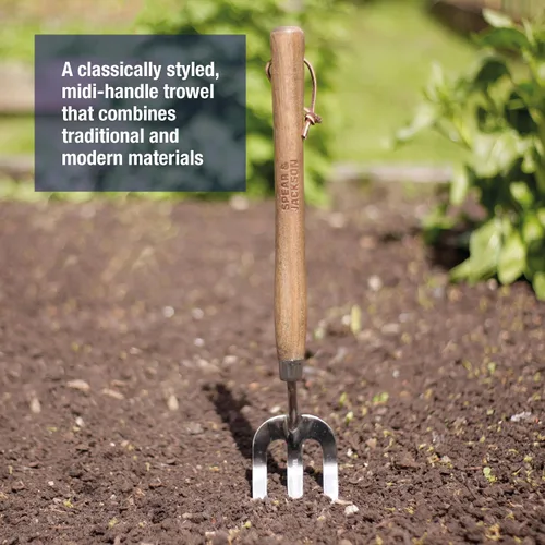 Miniatura 3 de Spear & Jackson Tenedor de malezas de mano de acero inoxidable, herramienta de jardinería duradera para deshierbe eficiente y aireación del suelo