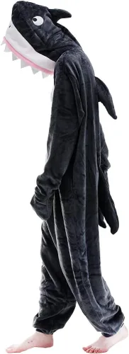 COSUSKET Pijama unisex para adultos, pijama de franela para cosplay, disfraz de Halloween de una pieza, ropa de dormir para el hogar