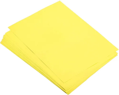 Miniatura 25 de MECCANIXITY 100 Hojas de Papel de Copia de Color 8.3 x 11.7 Pulgadas Papel de Impresora 80gsm Amarillo Limón para Impresión de Oficina, Copia