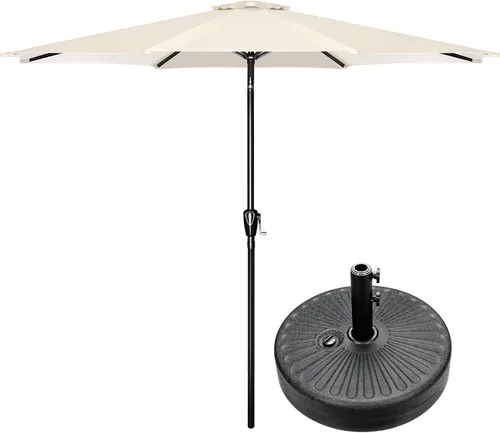 Miniatura 41 de Simple Deluxe - Sombrilla de patio de 7.5 pies para exteriores con botón de inclinación/manivela, 6 varillas robustas para jardín, cubierta, patio