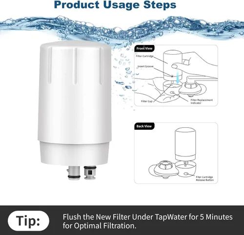 Miniatura 6 de Cartuchos de filtro de grifo, repuesto para filtro de grifo Brita® 36311 Sistema de filtración de agua del grifo compatible con filtros de repuesto