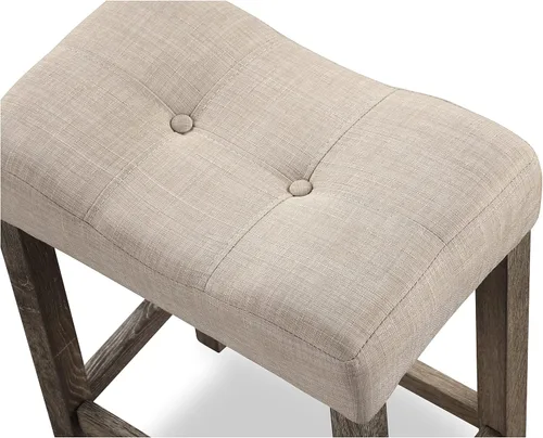 Miniatura 7 de Sora Wood - Juego de comedor de 3 piezas, altura de mostrador, color gris pardo Topo