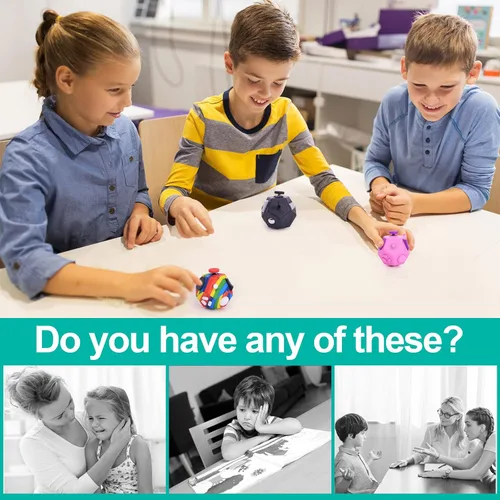 Miniatura 8 de UOOEFUN Mini Cubo de Juguetes Fidget, Cubo de Juguetes de 12 Lados para Aliviar el Estrés, Ansiedad, Depresión, Autismo para Niños y Adultos, Mejora