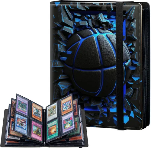 Carpeta de tarjetas de 4 bolsillos con capacidad para 160 tarjetas, carpeta de álbum de coleccionista de libros de tarjetas para Yugioh, MTG, TCG,