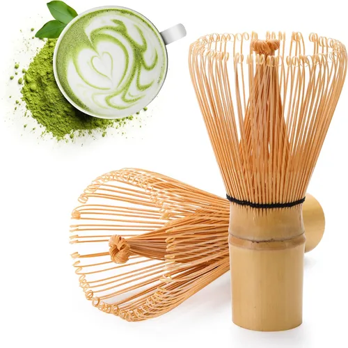 Miniatura 11 de Juego de batidor de matcha, batidor de matcha de bambú (Chasen), cuchara tradicional (chashaku), tamiz de acero inoxidable,Herramientas de té