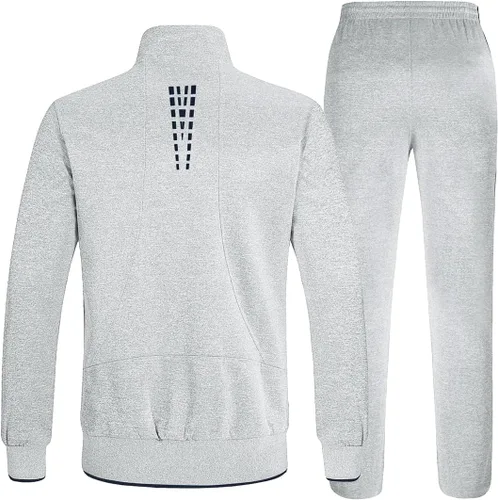Miniatura 2 de TBMPOY Conjunto deportivo para hombre, 2 piezas, casual, atlético, para correr, calentar, con cremallera completa