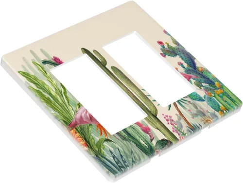 Miniatura 529 de Cubiertas de placa de pared de 3 gang con interruptor de luz de triple palanca, en negro y dorado con esplendor de oro rosa, estampado floral