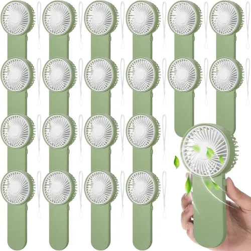 Miniatura 34 de Sumind 6 unidades de pequeño ventilador portátil personal pequeño a granel de 1 velocidad eléctrico lindo alimentado por batería para el cuello