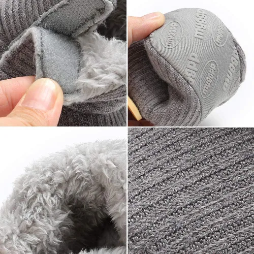 Miniatura 7 de Botas de nieve para bebé niño y niña, con lazo, suela suave, botines de invierno cálidos para cuna