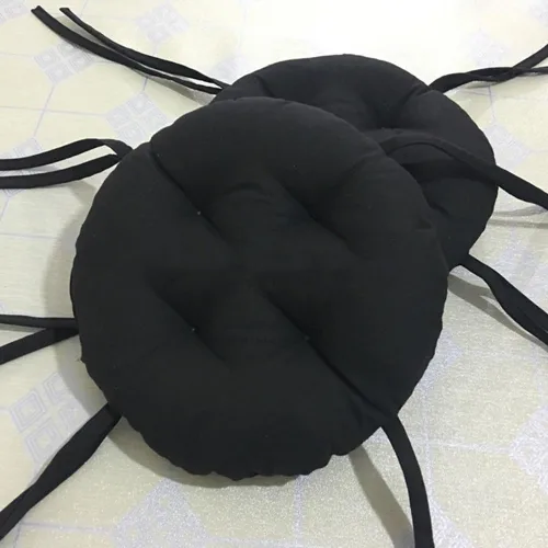 Miniatura 4 de Cojines de asiento redondos para exteriores con lazos, almohadillas para sillas de pana súper suaves, antideslizantes, herramientas para sillas