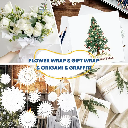 Miniatura 7 de Papel de regalo blanco para manualidades, rollo de papel kraft de 15 x 450 pulgadas, papel para tablón de anuncios, artes y manualidades, embalaje