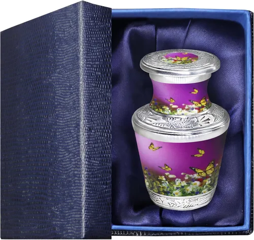 Miniatura 11 de M MEILINXU Urna para cenizas para adultos, hombre y mujer, urnas de cremación para cenizas humanas, hombre y mujer adultos, entierro, mariposas