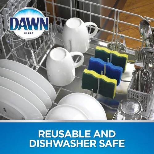 Miniatura 6 de Dawn Esponjas de cocina resistentes, verde/amarillo (paquete de 3)