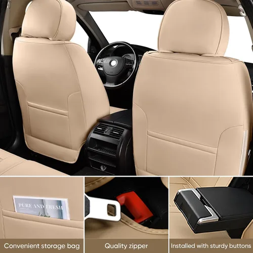 Miniatura 3 de Fundas de Asiento de Automóvil Accesorios Asiento Delantero Protector de Cojín de Cuero Transpirable Impermeable Funda de Asiento para Automóviles