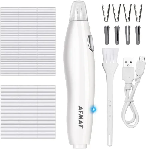 Miniatura 9 de AFMAT Borrador Eléctrico para Artistas, Kit de Borrador Eléctrico Recargable, 140 Repuestos para Dibujo Técnico, Borrador de Lápiz Eléctrico