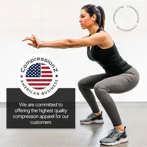 Miniatura 5 de CompressionZ - Leggings de compresión de cintura alta para mujer, para yoga, correr, gimnasio y entrenamiento diario, pantalones deportivos