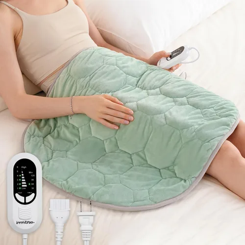 Miniatura 9 de immtree Almohadilla térmica con peso para un alivio más profundo del dolor, 7 libras de tamaño XXXL (29 x 24) con tecnología de calor rápido, mantas
