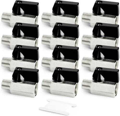 Miniatura 8 de GASHER 12PCS Mini Brass Ball Valve Shut Off Switch, 1/2 Inch Female x 1/2 Inch Female Thread Pipe Fitting