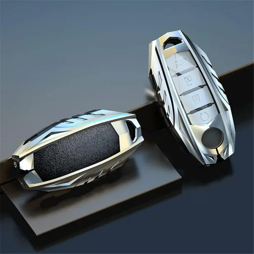 Miniatura 4 de Funda metálica para llavero Nissan Altima Maxima Armada Rogue Sentra GT-R 370z Infiniti G25 G35 G37 Q60 Q70 Q80