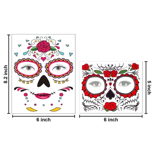 Miniatura 3 de Face Temporary Tattoos for Kids, 24 Sheets Animal Fake Tattoo Stickers for Boys Girls Birthday Party Supplies Favors, Tiger, Snake, Elephant
