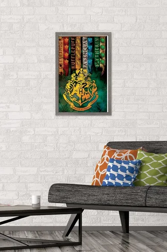 Miniatura 2 de Trends International The Wizarding World: Harry Potter - Póster de pared con crestas de la casa, 14.725 x 22.375 pulgadas, versión enmarcada