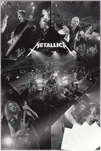Miniatura 8 de POSTER STOP ONLINE Metallica - Póster musical impreso en vivo en blanco y negro (tamaño: 24 x 36 pulgadas) (póster laminado)