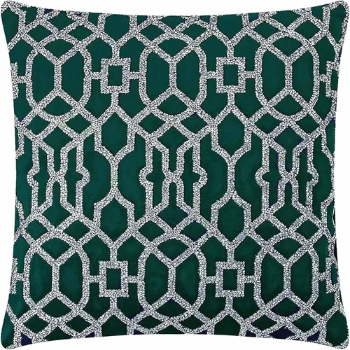 Miniatura 11 de Almohada de celosía, diamantes de imitación brillantes en terciopelo suave, inserto de fibra hipoalergénica, funda lavable, única, decoración
