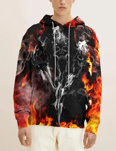 Miniatura 4 de Yasswete - Sudadera con capucha, unisex, estampado en 3D y bolsillos grandes