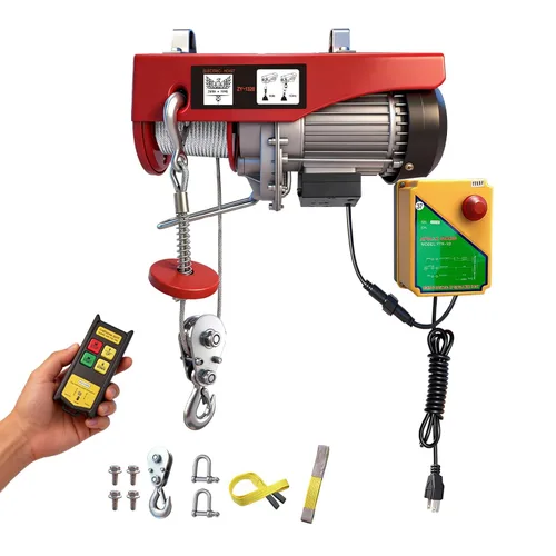 Miniatura 19 de Polipasto eléctrico, cabrestante eléctrico de 880 libras con control remoto inalámbrico, polipasto eléctrico de 110 V con control remoto, motor