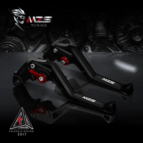 Miniatura 7 de MZS Palancas de freno y embrague de motocicleta negras cortas ajustables CNC compatibles con EX650 ER-6F ER-6N 2009-2016 / KLE650 KLE 650 2009-2014