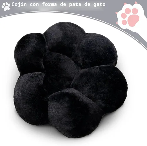 Miniatura 5 de DOBUONO Cojín Kawaii de pata de gato, cojín para silla de oficina, cómodo cojín de felpa para silla de juegos, cojín de asiento Kawaii para niña