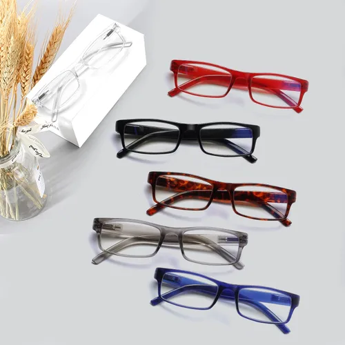 Miniatura 7 de BIENCOOL Paquete de 6 lentes de lectura tradicionales para hombres y mujeres con bisagras de resorte Color mixto